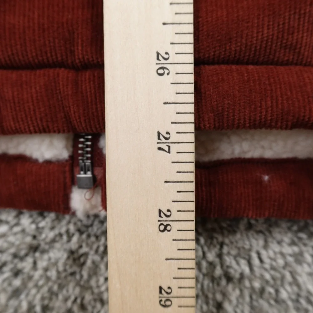 NEW Levis Jacket Mens S Brown Red Corduroy Sherpa Lined Trucker Snap Zip Coat‎